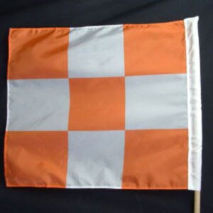 Orange/White Checkered Airport Flag 36"x36"