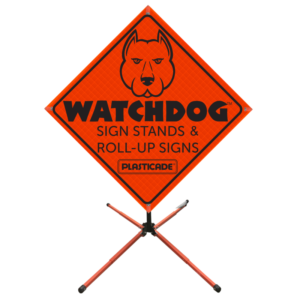 Compact Springless Sign Stand for Roll-Up Signs