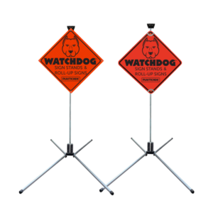 Large Heavy Duty Double Spring Sign Stand for Roll-Up or Coroplast Signs