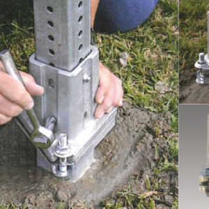 Triangular Slip Base System for Square Posts