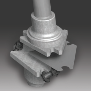 Triangle Slip Base System for Round Posts