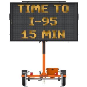 Ver-Mac Full-Size, Full-Matrix Portable Changeable Message Sign