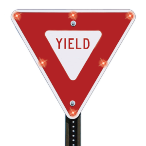SAWS LED Enhanced Yield Sign